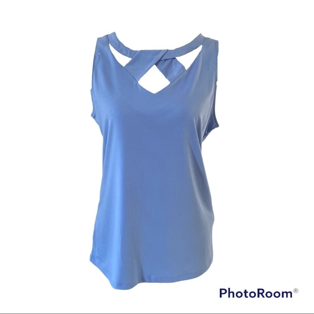 7th Avenue Design Studio NY&Co Light Blue Blouse M
